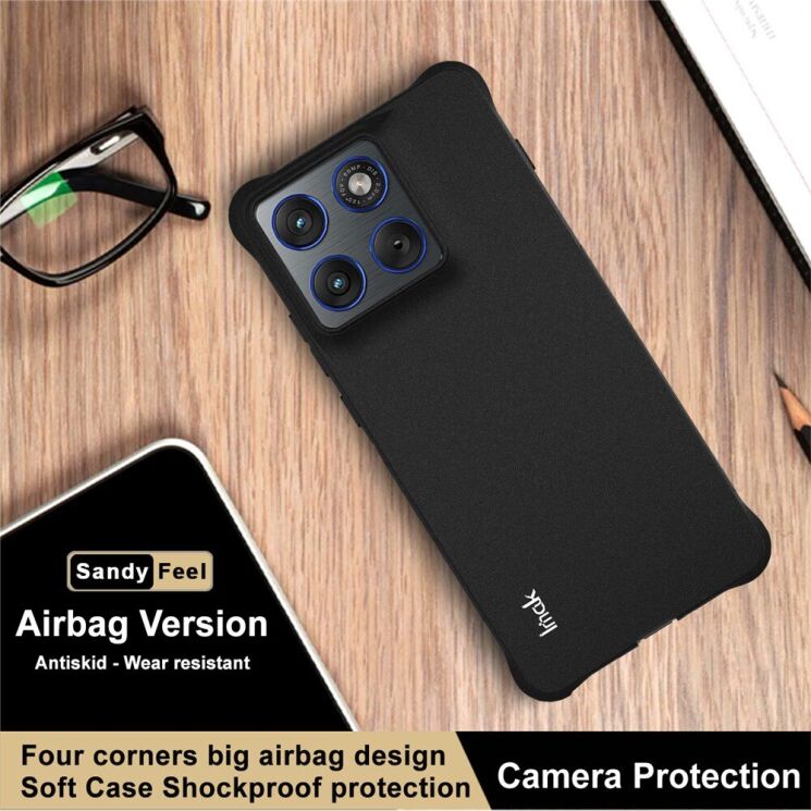 Захисний чохол IMAK Airbag MAX Case для Motorola Edge 70 - Matte Black: фото 10 з 10