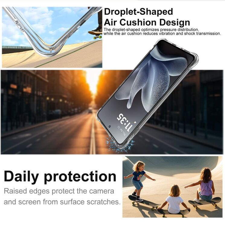 Захисний чохол IMAK Airbag MAX Case для Motorola Edge 70 - Matte Black: фото 4 з 10