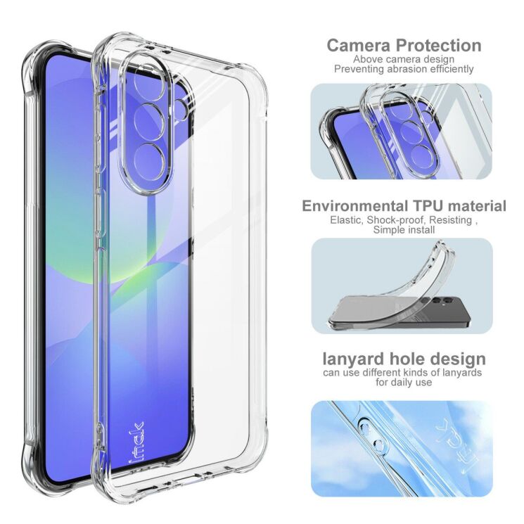 Чохол з посиленими кутами IMAK Airbag MAX Case для Samsung Galaxy A37 (A376) - Transparent: фото 5 з 8