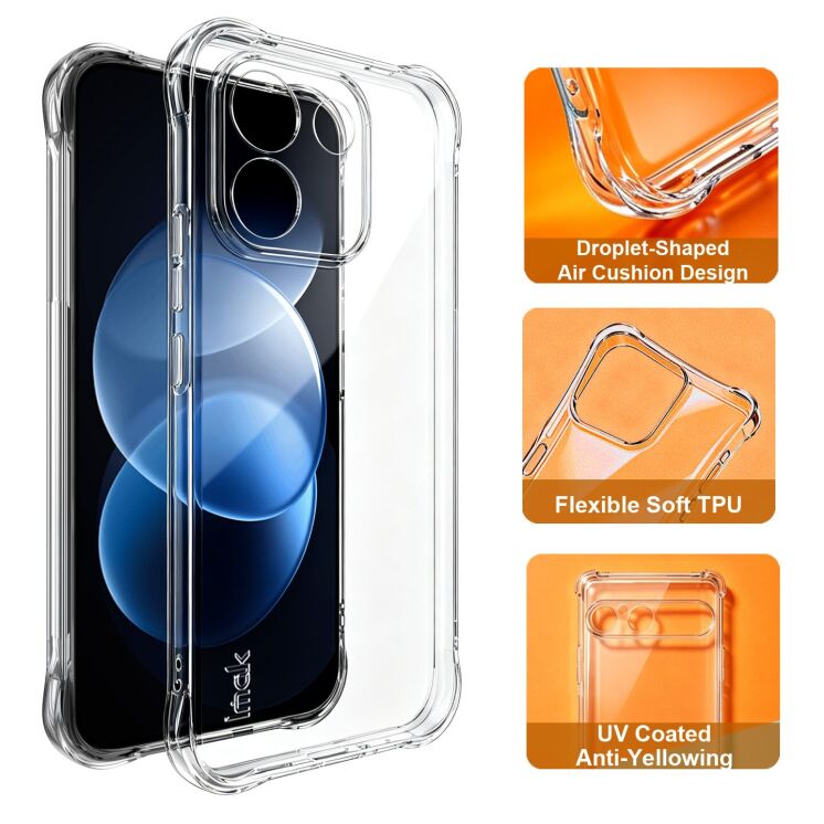 Чехол с усиленными углами IMAK Airbag MAX Case для Xiaomi Redmi Note 17 Pro Max - Transparent: фото 2 из 9