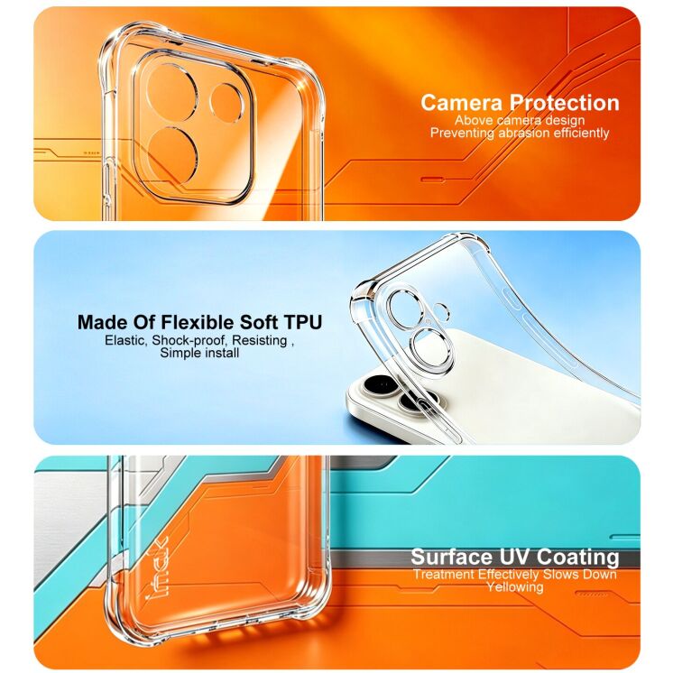 Чехол с усиленными углами IMAK Airbag MAX Case для Xiaomi Redmi Note 17 Pro Max - Transparent: фото 8 из 9
