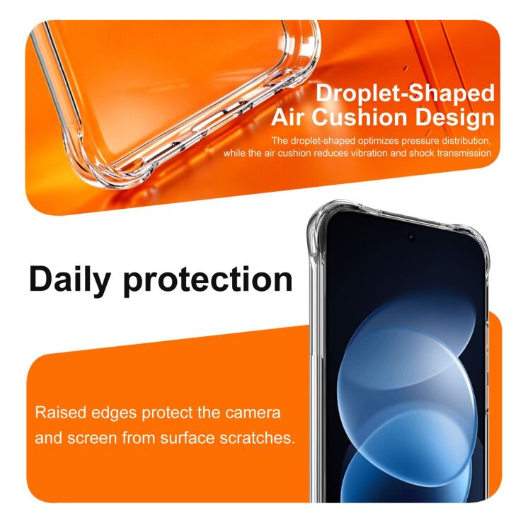 Чехол с усиленными углами IMAK Airbag MAX Case для Xiaomi Redmi Note 17 Pro Max - Transparent: фото 7 из 9