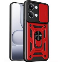 Чехол с защитой камеры Deexe Armor Shield для Xiaomi Poco X8 Pro Max - Red: фото 1 из 9
