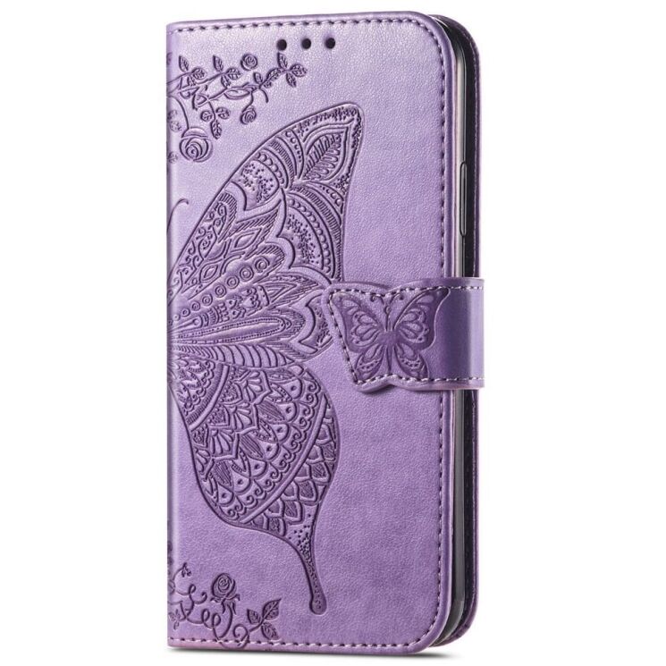 Чехол UniCase Butterfly Pattern для Motorola Moto G75 - Light Purple: фото 5 из 10