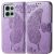 Чехол UniCase Butterfly Pattern для Motorola Moto G75 - Light Purple: фото 1 из 10