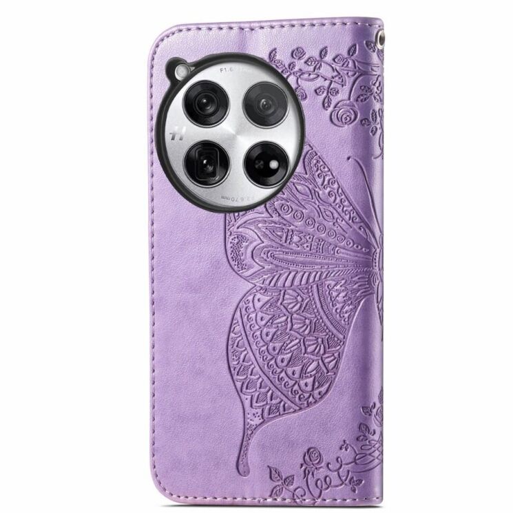 Чехол UniCase Butterfly Pattern для OnePlus 12 - Light Purple: фото 5 из 8