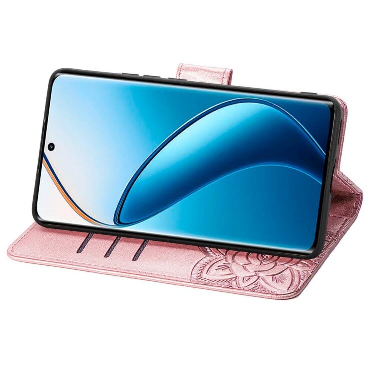 Чехол UniCase Butterfly Pattern для Realme 12 Pro / 12 Pro+ - Rose Gold: фото 3 из 8