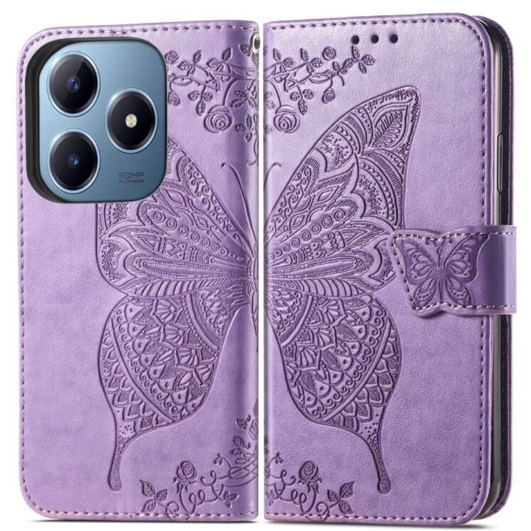 Чехол UniCase Butterfly Pattern для Realme C63 / C61 / Note 60x - Light Purple: фото 1 из 9