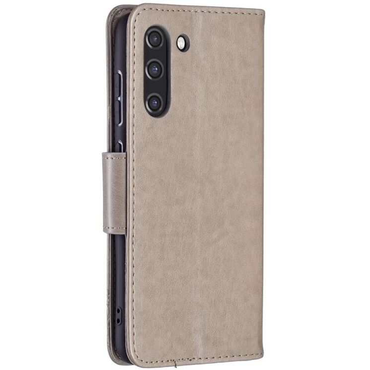 Чехол UniCase Butterfly Pattern для Samsung Galaxy S21 FE (G990) - Grey: фото 4 из 10