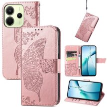 Чехол UniCase Butterfly Pattern для Xiaomi Redmi Note 14 4G - Rose Gold: фото 1 из 14