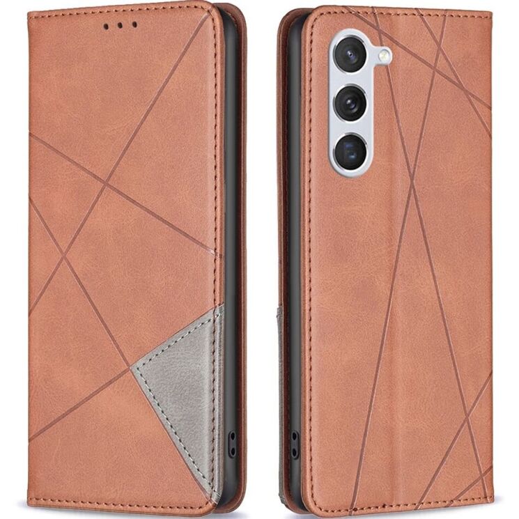 Чохол UniCase Geometric Pattern для Samsung Galaxy S24 (S921) / Galaxy S25 (S931) - Brown: фото 1 з 8
