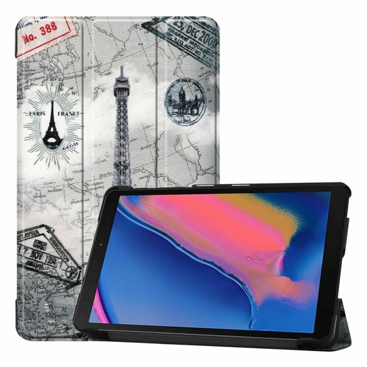Чохол UniCase Life Style для Samsung Galaxy Tab A 8.0 (2019) - Eiffel Tower and Map: фото 1 з 8