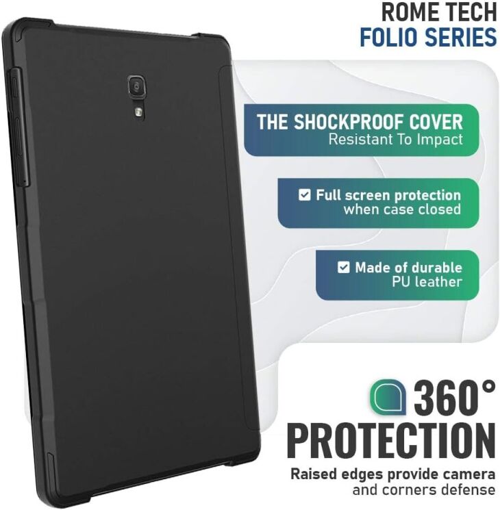 Чехол Verizon Folio Case + Glass для Samsung Galaxy Tab A 10.5 (T590/595) SMT597VBUNBLK-Z - Black: фото 3 из 5