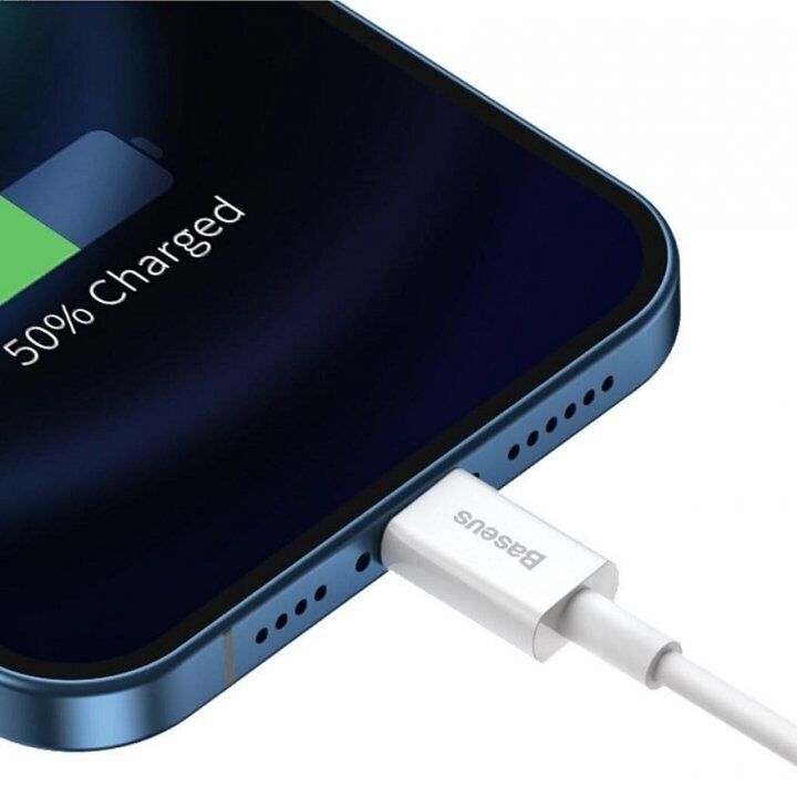 Кабель Baseus Superior Series USB to Lightning (2.4A, 0.25m) CALYS-02 - White: фото 6 з 22