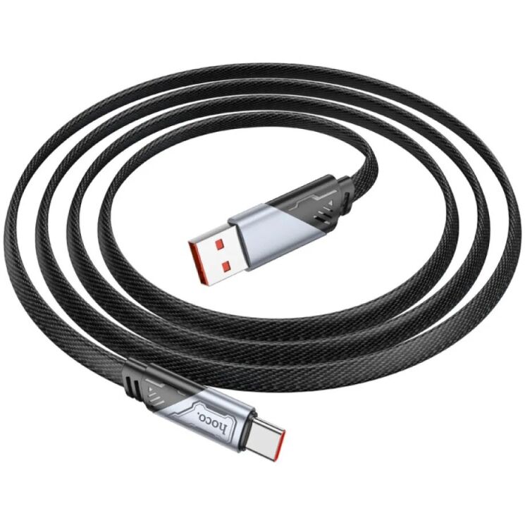 Кабель Hoco U119 USB to Type-C (5A, 1.2m) - Black: фото 2 з 5