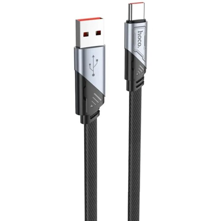 Кабель Hoco U119 USB to Type-C (5A, 1.2m) - Black: фото 1 з 5