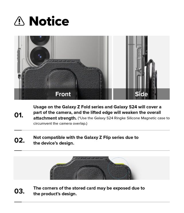 Кардхолдер Ringke Slide Grip Wallet Magnetic Edge (8800293855224) - Black: фото 15 з 17