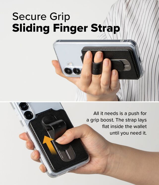 Кардхолдер Ringke Slide Grip Wallet Magnetic Edge (8800293855224) - Black: фото 11 з 17