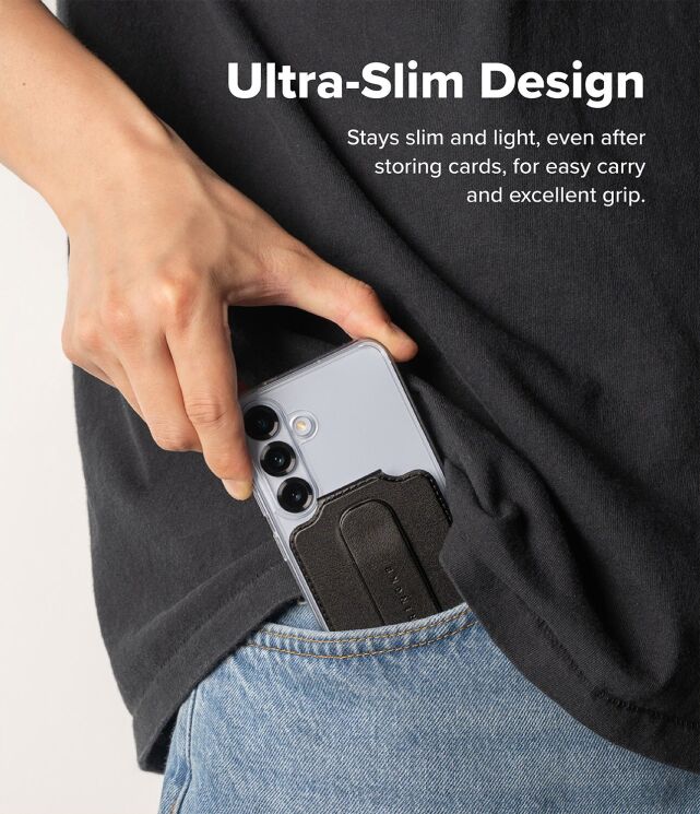 Кардхолдер Ringke Slide Grip Wallet Magnetic Edge (8800293855224) - Black: фото 8 з 17