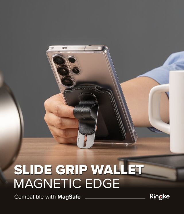 Кардхолдер Ringke Slide Grip Wallet Magnetic Edge (8800293855224) - Black: фото 2 з 17