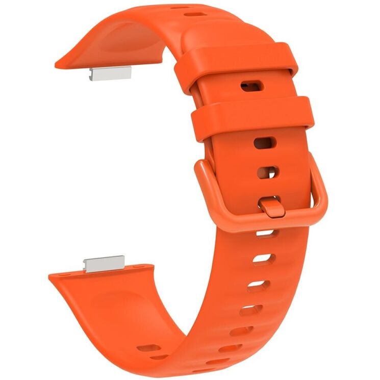 Комплект (чехол и ремешок) Deexe Silicone Set для Huawei Watch Fit 3 - Orange: фото 3 из 9