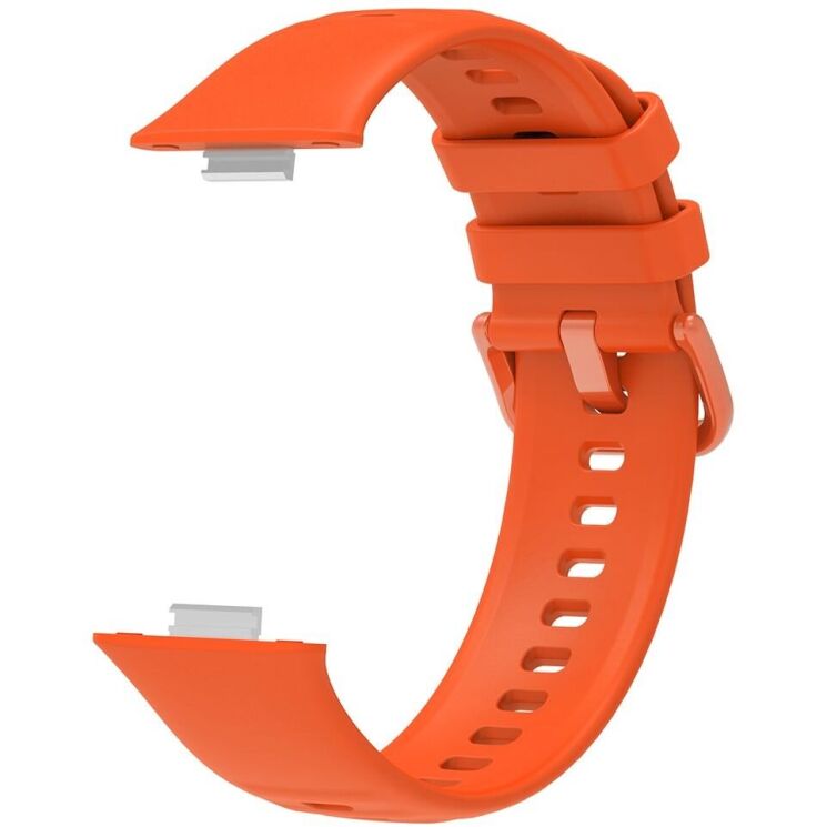 Комплект (чехол и ремешок) Deexe Silicone Set для Huawei Watch Fit 3 - Orange: фото 4 из 9