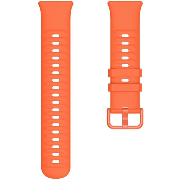 Комплект (чехол и ремешок) Deexe Silicone Set для Huawei Watch Fit 3 - Orange: фото 5 из 9