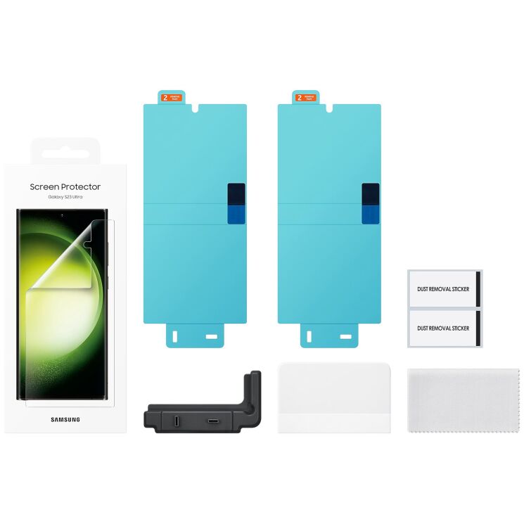 Комплект оригінальних плівок Screen Protector для Samsung Galaxy S23 Ultra (S918) EF-US918CTEGRU: фото 3 з 4