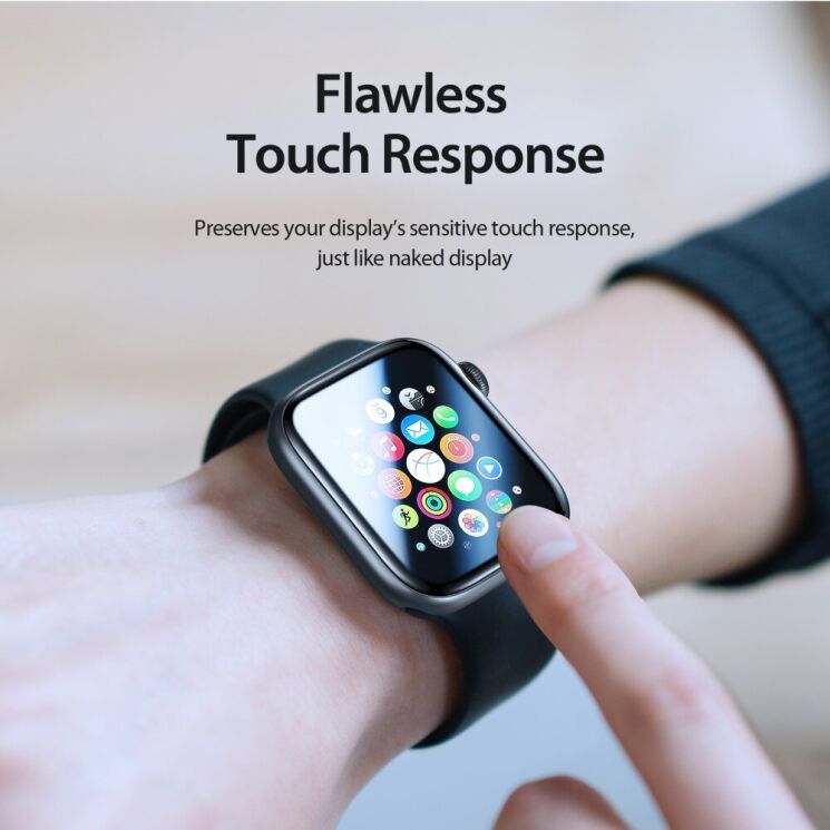 Комплект защитных пленок DUX DUCIS 3D Curved Screen для Apple Watch 10 46 mm - Black: фото 8 из 11