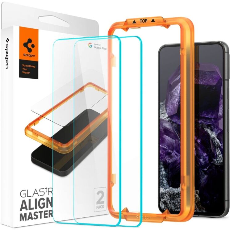 Комплект защитных стекол Spigen (SGP) GLAS.tR AlignMaster для Google Pixel 8: фото 1 из 12