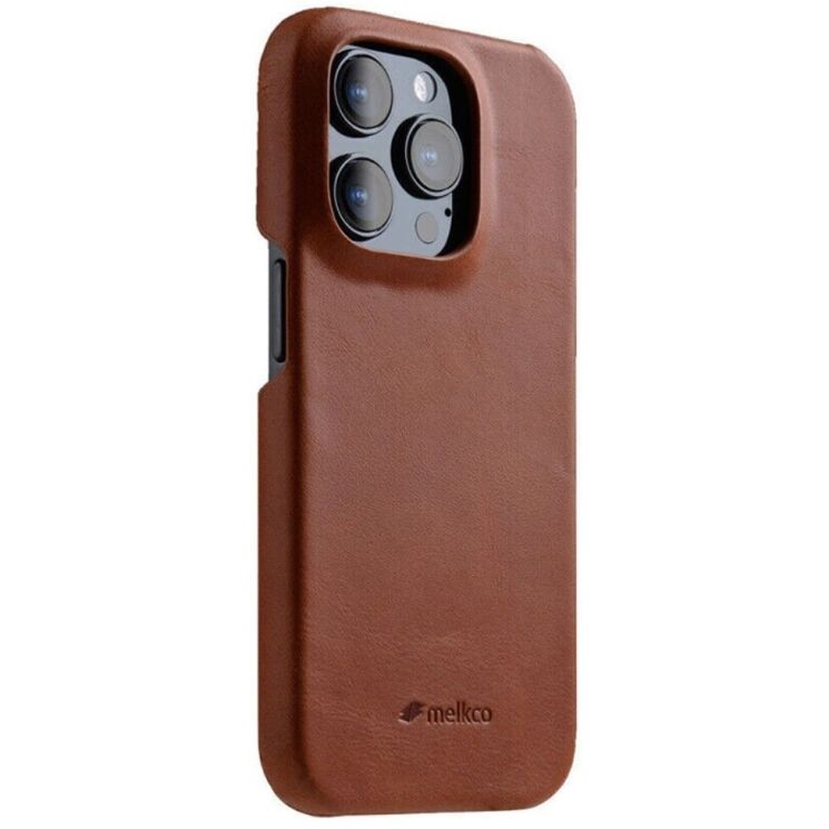 Кожаный чехол MELKCO Regal Snap для Apple iPhone 15 Pro - Brown: фото 2 из 8