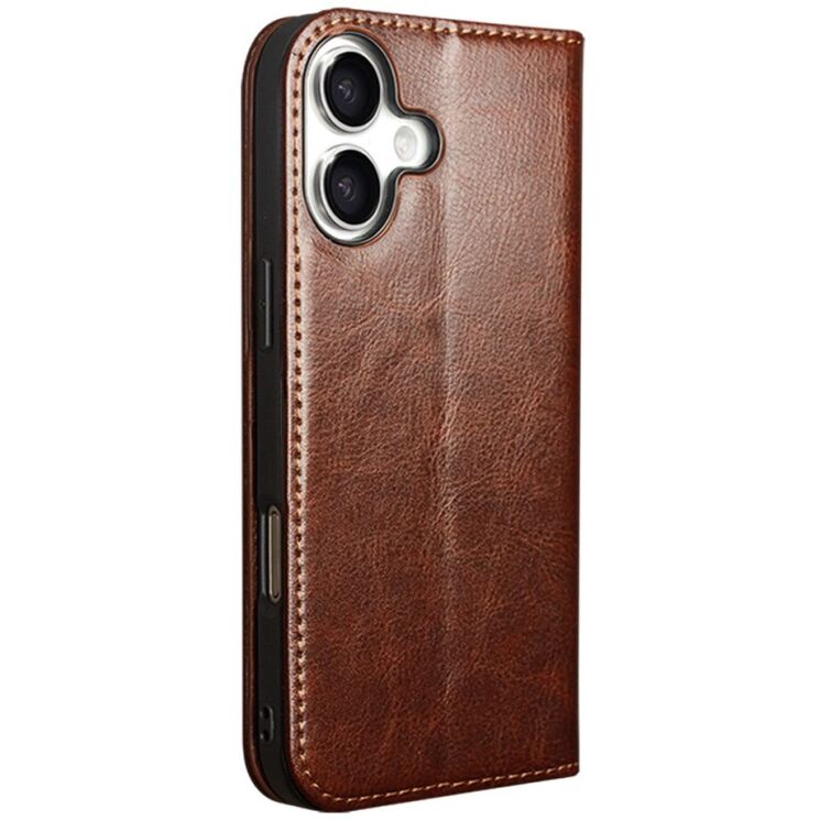 Шкіряний чохол QIALINO Classic Case для Apple iPhone 17 - Brown: фото 5 з 13