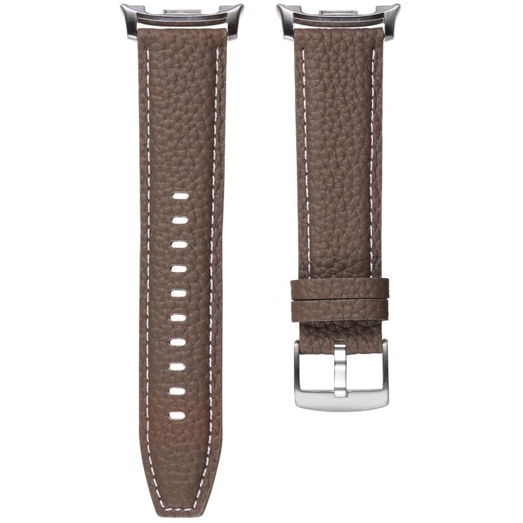 Шкіряний ремінець Deexe Classic для Samsung Galaxy Watch 8 (40/44mm) / 8 Classic - Dark Brown: фото 3 з 5