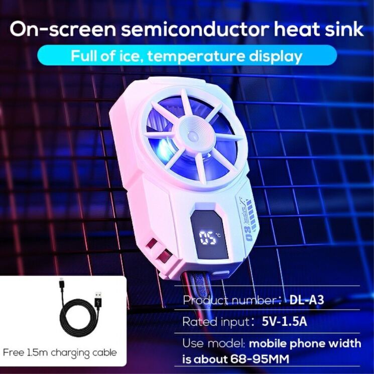Кулер-вентилятор для смартфона MEMO Phone Cooler - Black: фото 15 з 18