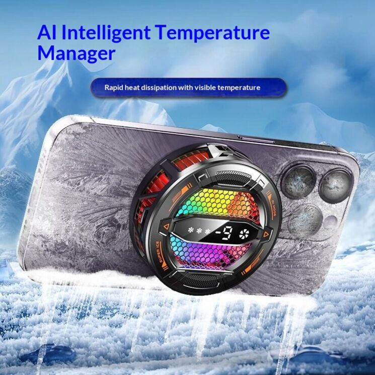 Кулер-вентилятор для смартфона Reframe K31 Magnetic AI Cooler - Black: фото 16 из 21
