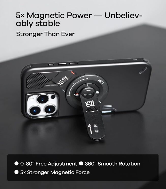Магнитный держатель AULUMU G05 Air Next-Gen Hi-Per Magnetic Stand - Black: фото 6 из 10