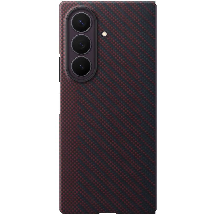 Оригінальний чохол Carbon Magnet Case для Samsung Galaxy Fold 8 Ultra (EF-KF976SREGUA) - Dark Red: фото 2 з 5