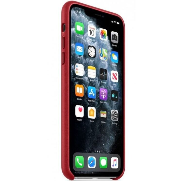 Оригинальный чехол Leather Case для Apple iPhone 11 Pro Max (MX0F2) - Red: фото 2 из 3