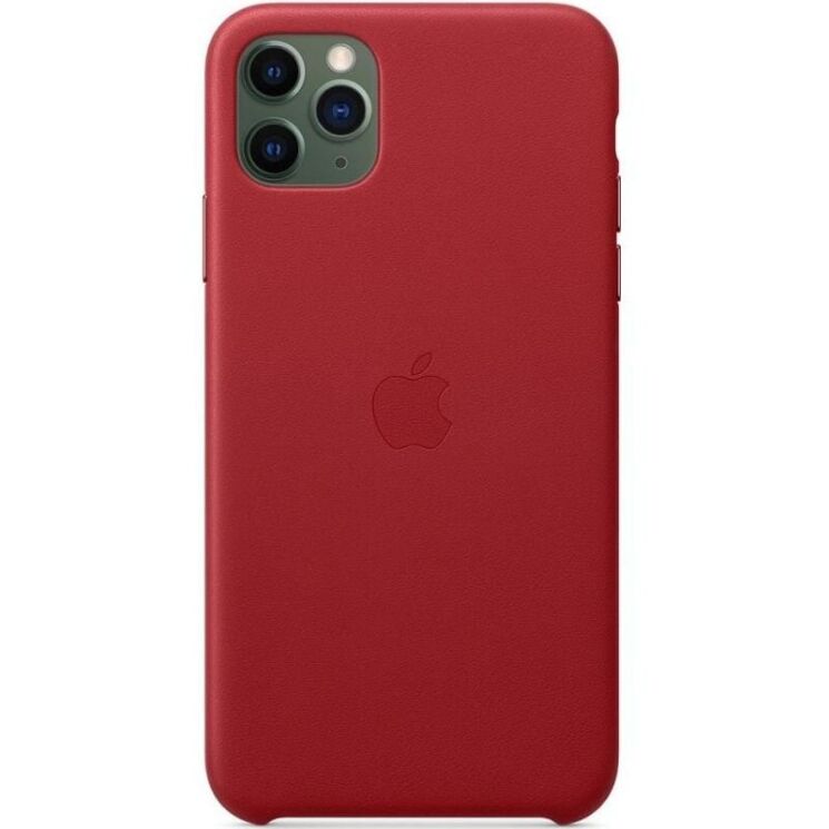 Оригинальный чехол Leather Case для Apple iPhone 11 Pro Max (MX0F2) - Red: фото 1 из 3