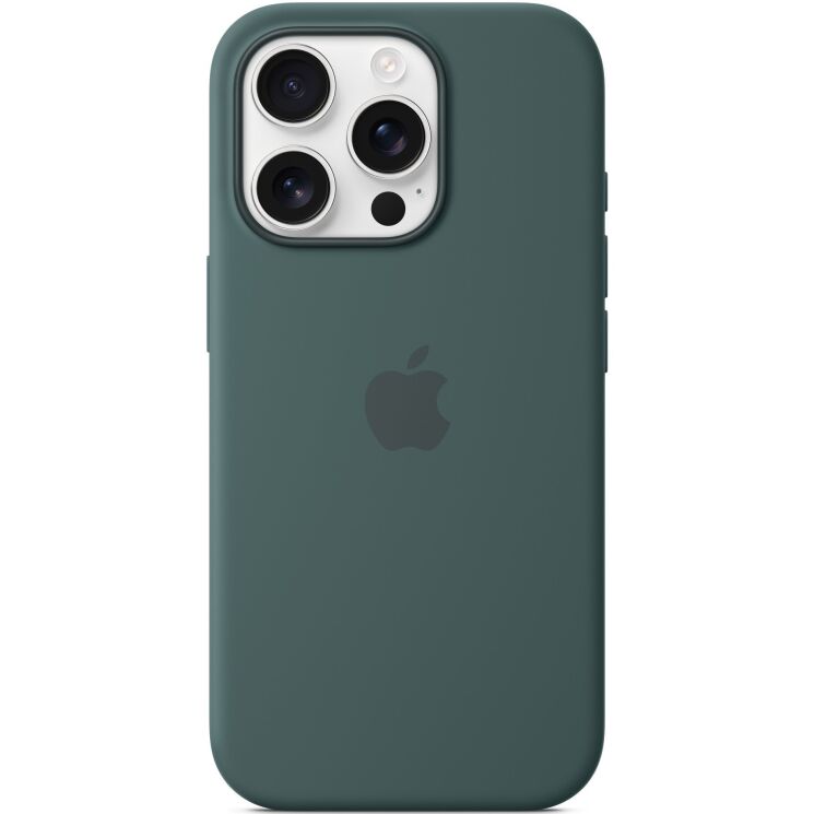 Оригинальный чехол Silicone Case with MagSafe для Apple iPhone 16 Pro (MYYR3) - Lake Green: фото 3 из 5