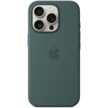 Оригинальный чехол Silicone Case with MagSafe для Apple iPhone 16 Pro (MYYR3) - Lake Green: фото 1 из 5