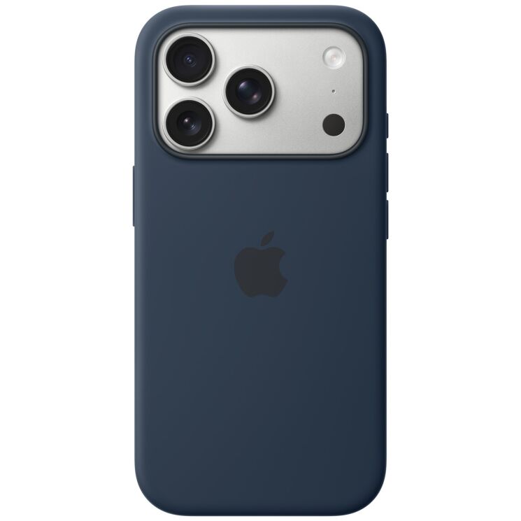 Оригінальний чохол Silicone Case with MagSafe для iPhone 17 Pro (MGFH4) - Midnight Blue: фото 3 з 4