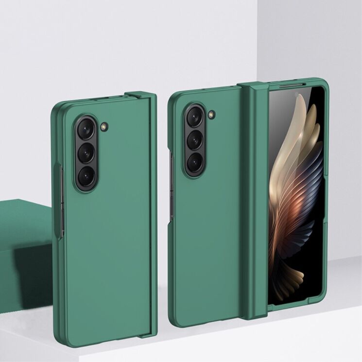 Пластиковый чехол Deexe Hinge Case для Samsung Galaxy Fold 6 - Dark Green: фото 2 из 9