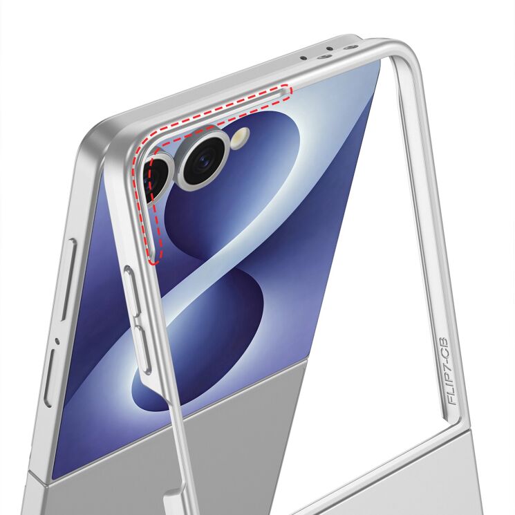 Пластиковий чохол GKK Hard Shell (FF) для Samsung Galaxy Flip 8 - Grey (423530H) Пластиковий чохол GKK Hard Shell (FF) для Samsung Galaxy Flip 8 - Grey: фото 3 з 9