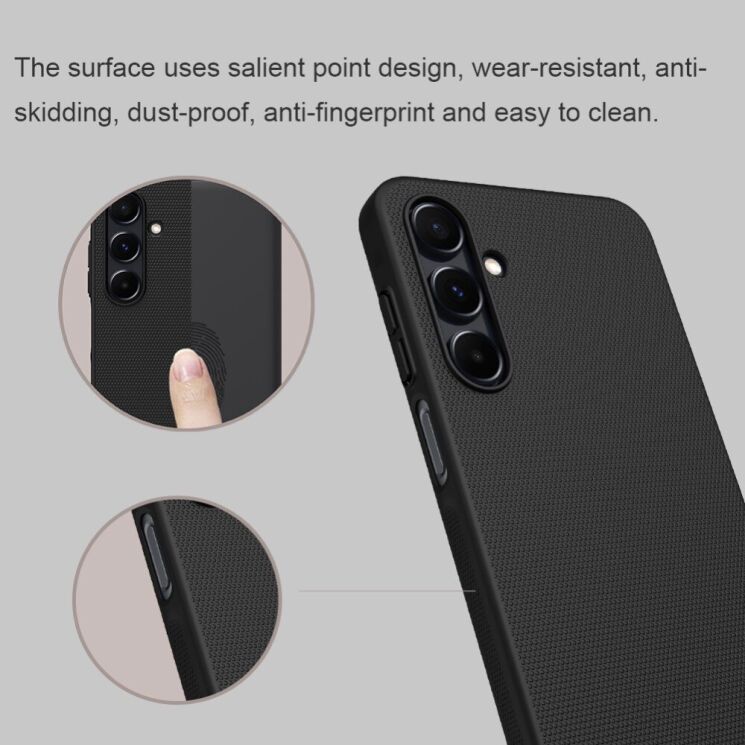 Пластиковый чехол NILLKIN Frosted Shield для Samsung Galaxy A16 (A165) - Black: фото 7 из 15