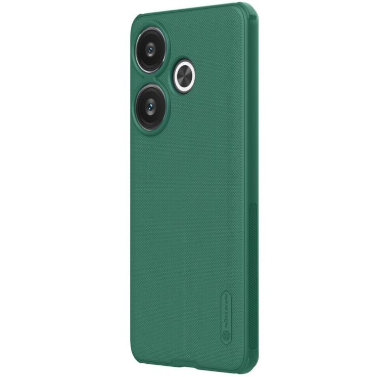 Пластиковый чехол NILLKIN Frosted Shield Pro для Xiaomi Poco F6 - Green: фото 3 из 18