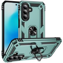 Противоударный чехол с подставкой Deexe Armor Case для Samsung Galaxy A27 (A276) - Blackish Green: фото 1 из 7