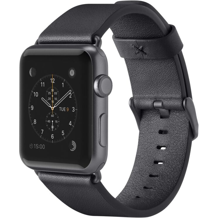Ремінець Belkin Leather Loop для Apple Watch 42 (Series 10) / 41 / 40 / SE 40 / 38 (F8W731btC00) - Black: фото 1 з 4
