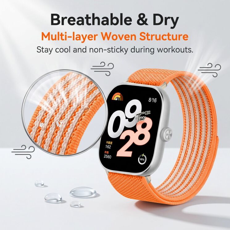 Ремінець Deexe Active Band для Xiaomi Smart Band 10 Pro / 9 Pro/ 8 Pro / Redmi Watch 6 / 5 /4 - Black: фото 4 з 5