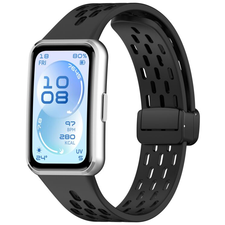 Ремешок Deexe Astra Strap для Huawei Band 11 Pro / Band 11 - Black: фото 2 из 6
